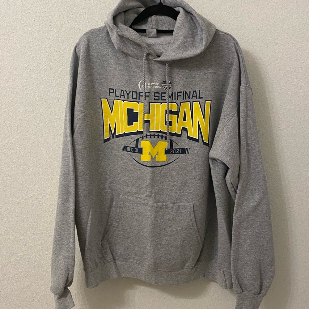 Gray Michigan Hoodie